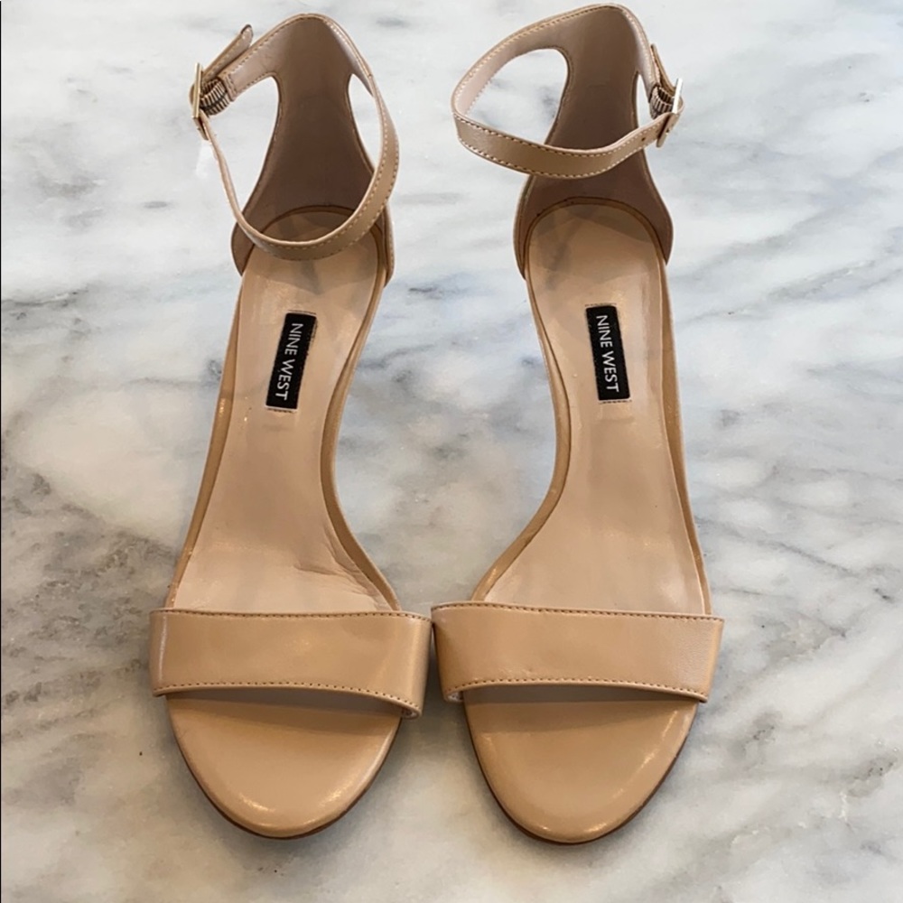 Nine West Leisa Ankle Strap Heel - Nude